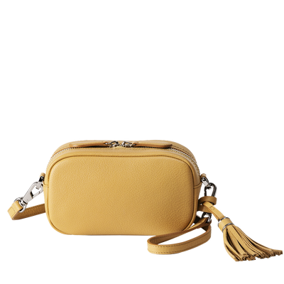 Cowhide (Field Soft Leather) Clarte Nano Shoulder in Mustard Yellow Made in Japan