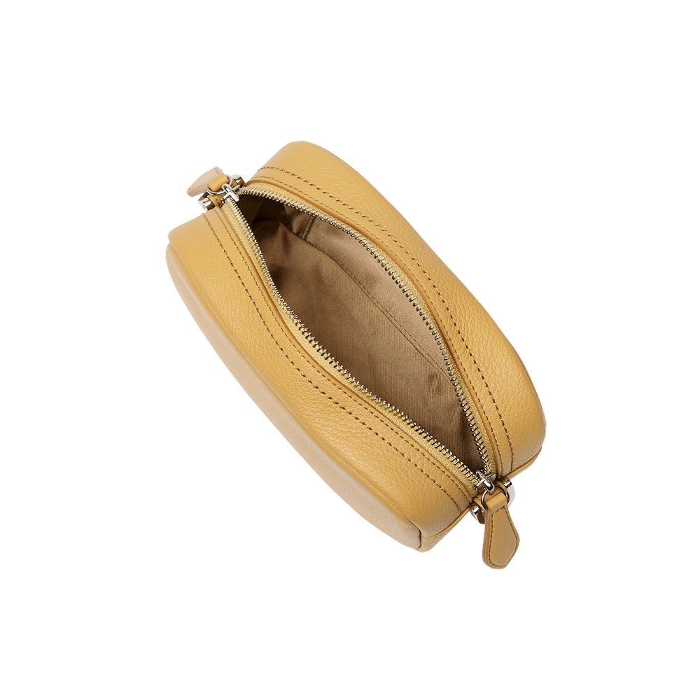 Cowhide (Field Soft Leather) Clarte Nano Shoulder in Mustard Yellow Made in Japan