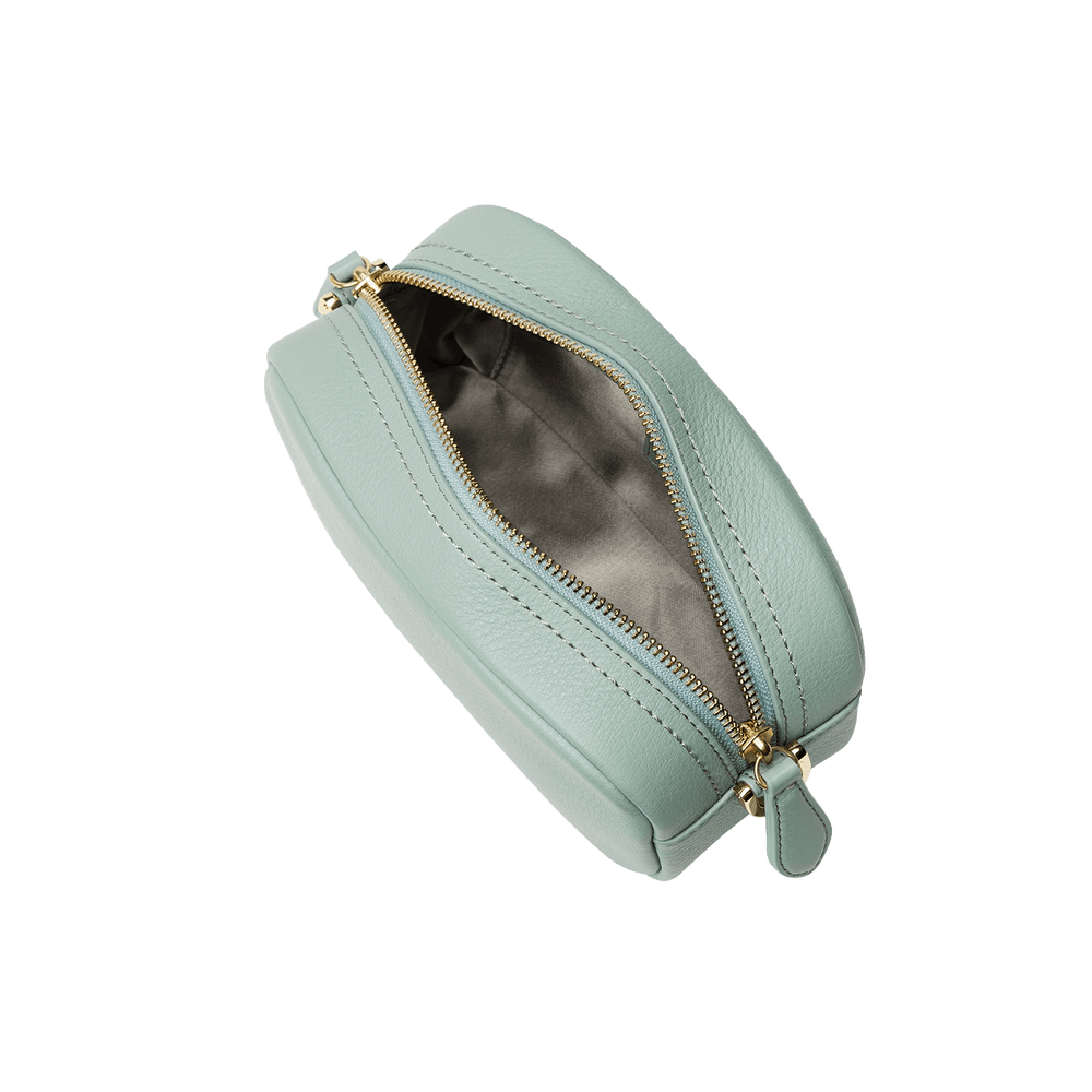 Cowhide  Clarte Nano Shoulder in Celadon Made in Japan