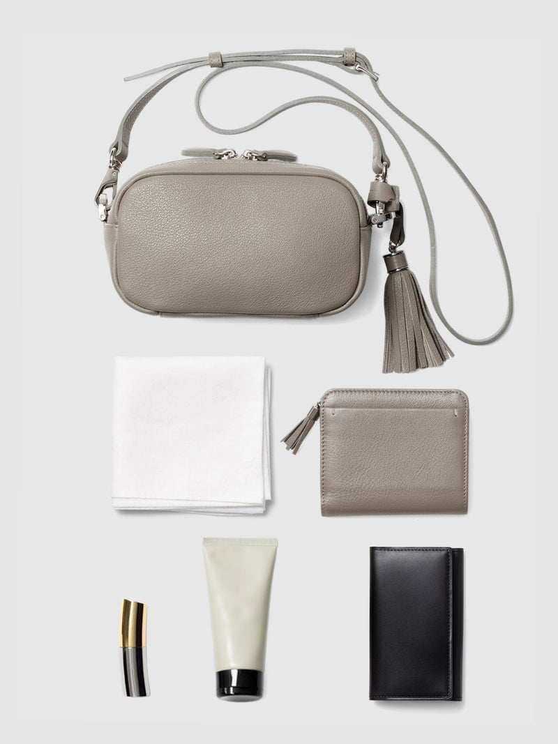 Cowhide (Field Soft Leather) Clarte Nano Shoulder in Mustard Yellow Made in Japan