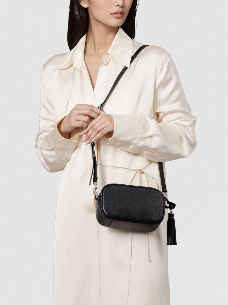 Cowhide (Field Soft Leather) Clarte Nano Shoulder in Mustard Yellow Made in Japan