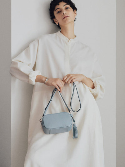 Cowhide  Clarte Nano Shoulder in Celadon Made in Japan