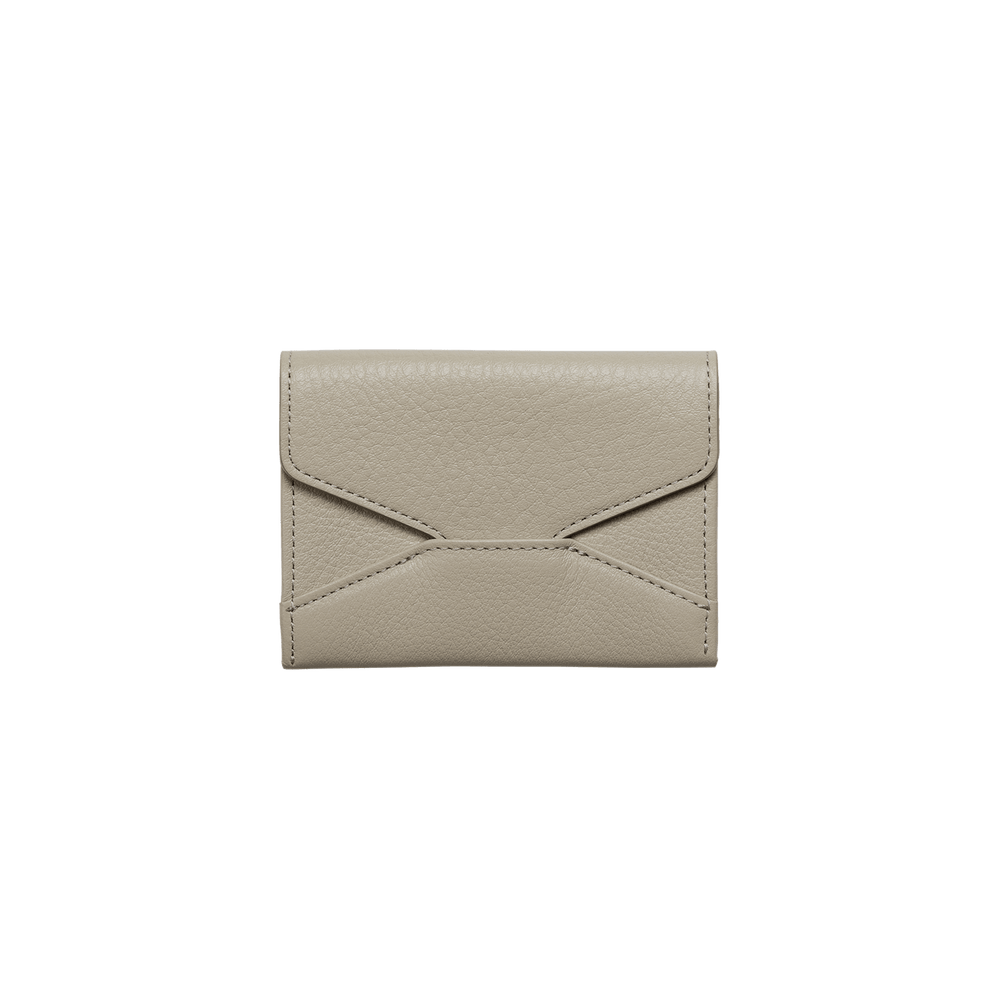 Cowhide  Clarte Envelope Card Case in Sand Made in Japan