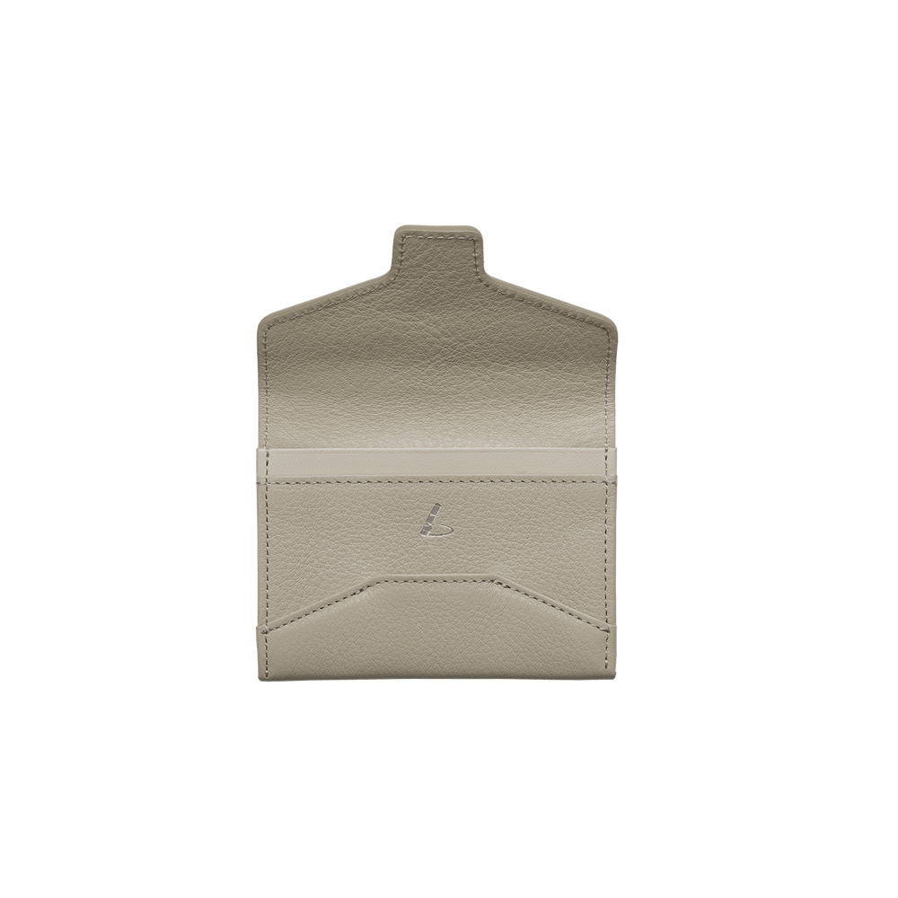 Cowhide  Clarte Envelope Card Case in Sand Made in Japan