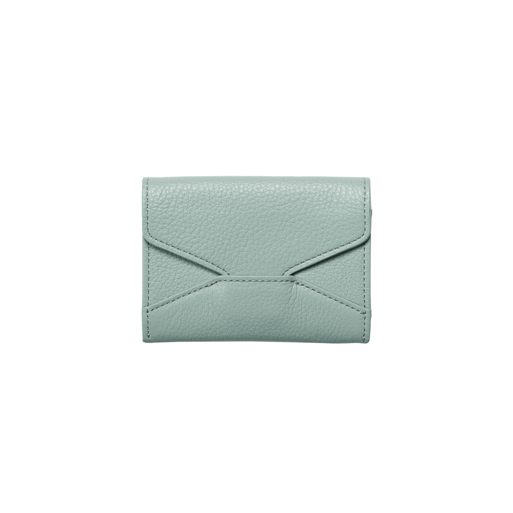 Cowhide  Clarte Envelope Card Case in Celadon Made in Japan