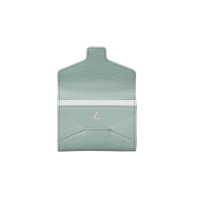 Cowhide  Clarte Envelope Card Case in Celadon Made in Japan