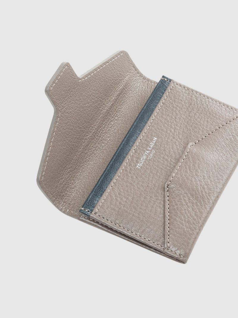 Cowhide (Field Soft Leather) Clarte Envelope Card Case in Mustard Yellow Made in Japan