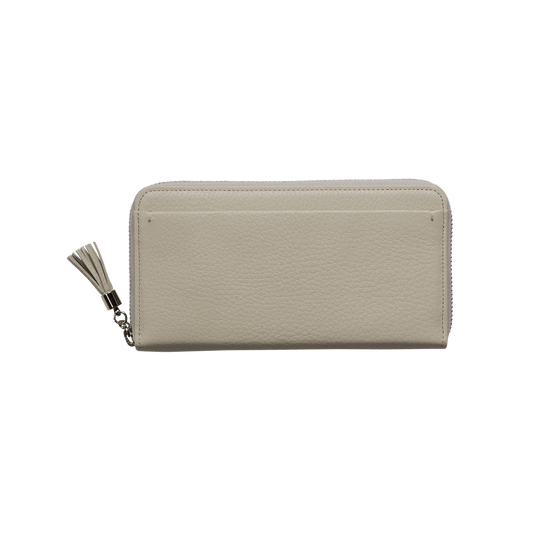 Cowhide  Clarte Fringe Long Wallet in Sand Made in Japan