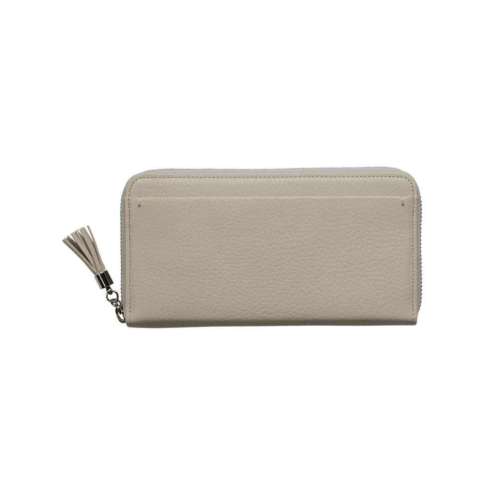 Cowhide  Clarte Fringe Long Wallet in Sand Made in Japan