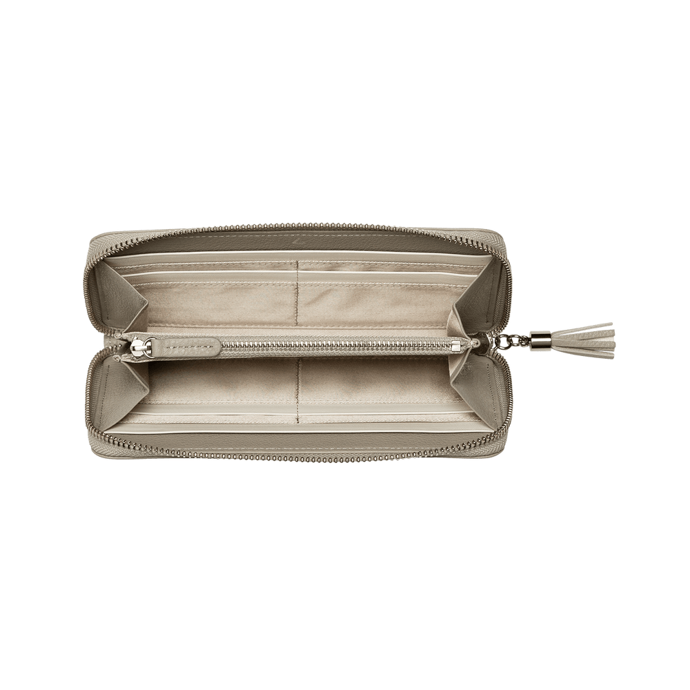 Cowhide  Clarte Fringe Long Wallet in Sand Made in Japan