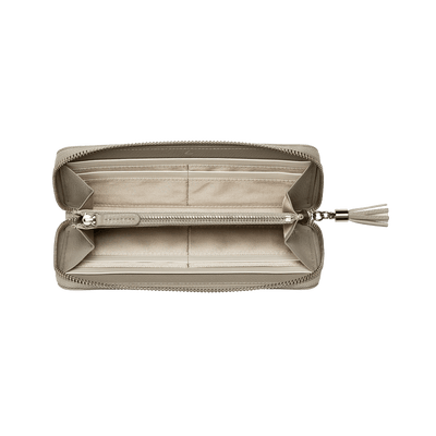 Cowhide  Clarte Fringe Long Wallet in Sand Made in Japan