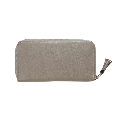 Cowhide  Clarte Fringe Long Wallet in Celadon Made in Japan