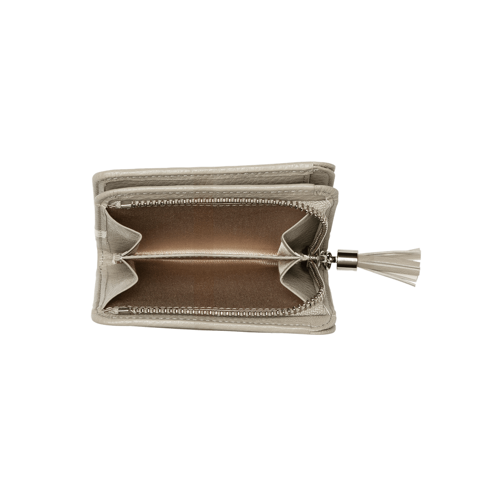 Cowhide  Clarte Fringe Wallet in Sand Made in Japan