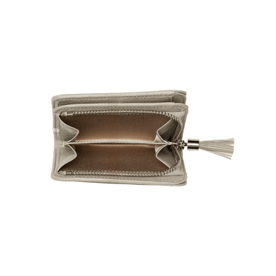 Cowhide  Clarte Fringe Wallet in Sand Made in Japan