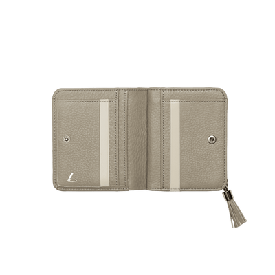 Cowhide  Clarte Fringe Wallet in Sand Made in Japan