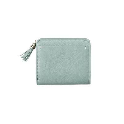 Cowhide  Clarte Fringe Wallet in Celadon Made in Japan