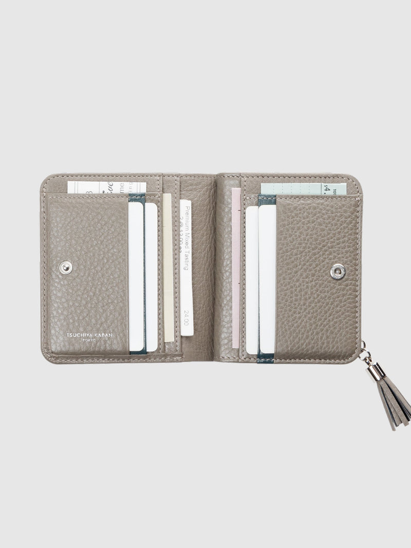 Cowhide (Field Soft Leather) Clarte Fringe Wallet in Mustard Yellow Made in Japan