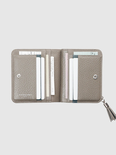 Cowhide (Field Soft Leather) Clarte Fringe Wallet in Mustard Yellow Made in Japan