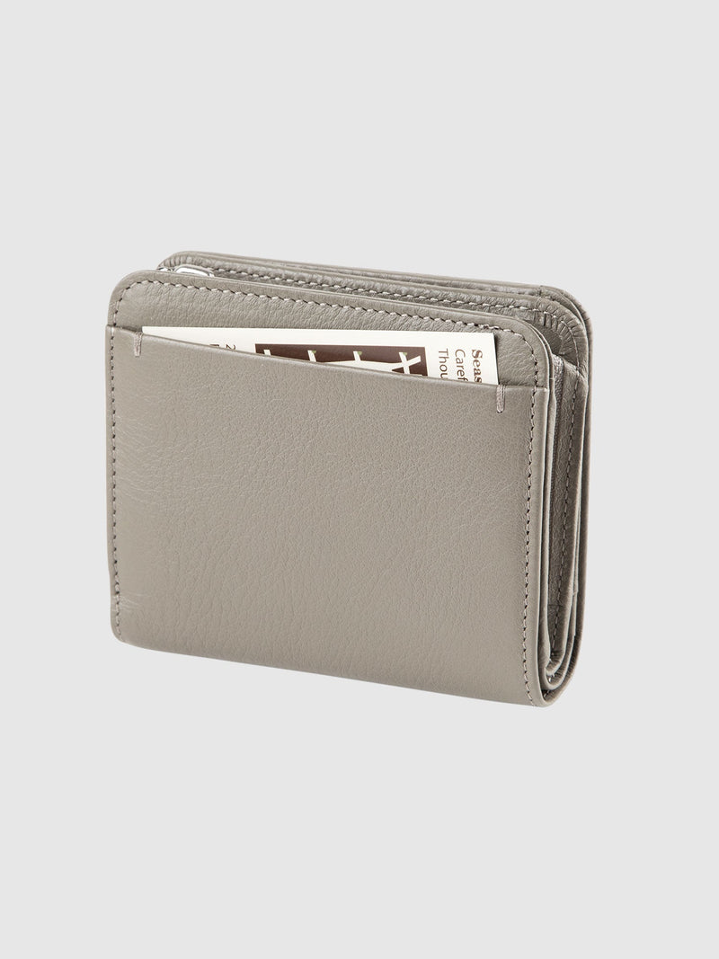 Cowhide  Clarte Fringe Wallet in Celadon Made in Japan