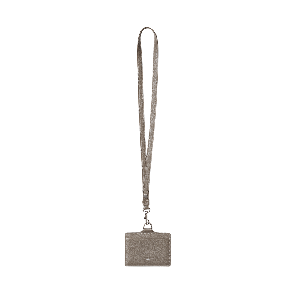 Cowhide (Field Soft Leather) Clarte ID Card Case in Mustard Yellow Made in Japan