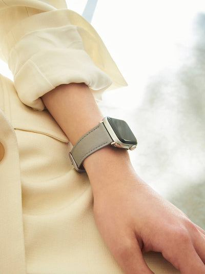 Cowhide (Field Soft Leather) Clarte Apple Watch Leather Band in Mustard Yellow Made in Japan