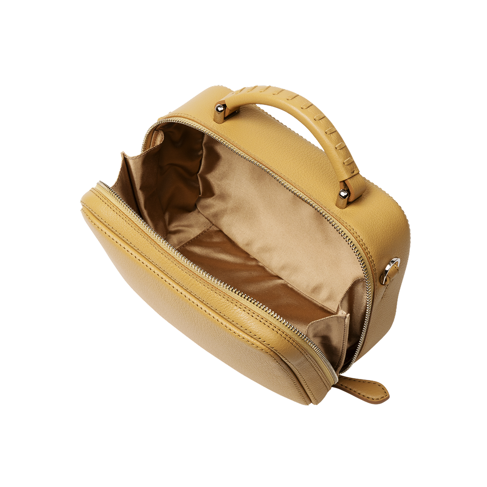 Cowhide (Field Soft Leather) Clarte Mini Shoulder in Mustard Yellow Made in Japan