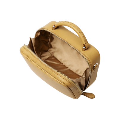 Cowhide (Field Soft Leather) Clarte Mini Shoulder in Mustard Yellow Made in Japan