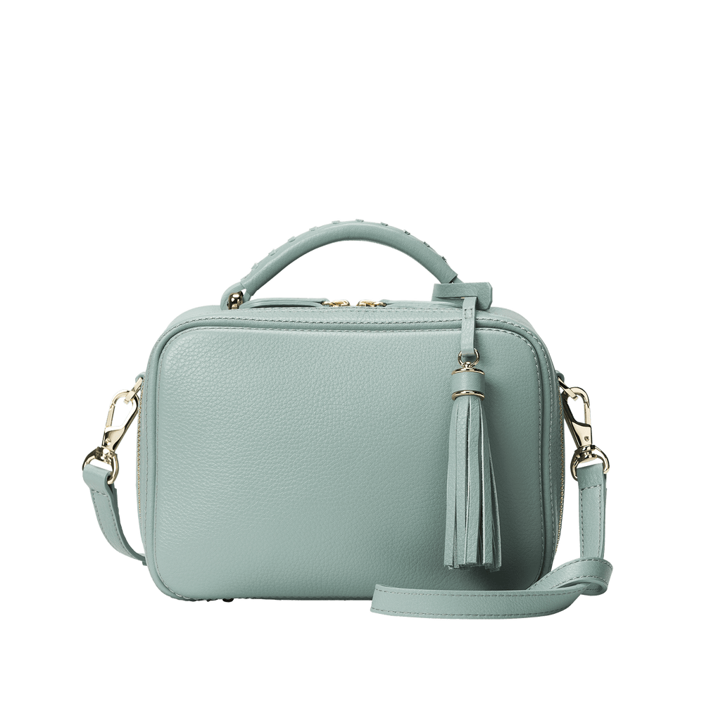 Cowhide  Clarte Mini Shoulder in Celadon Made in Japan