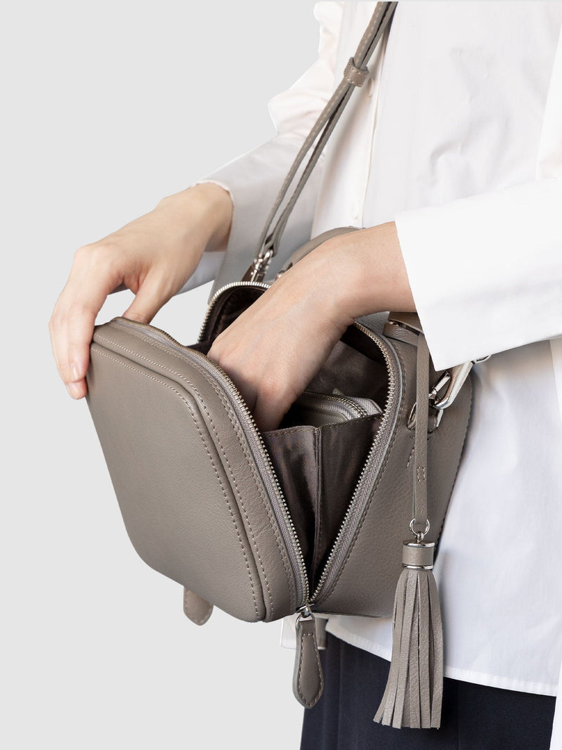 Cowhide (Field Soft Leather) Clarte Mini Shoulder in Mustard Yellow Made in Japan