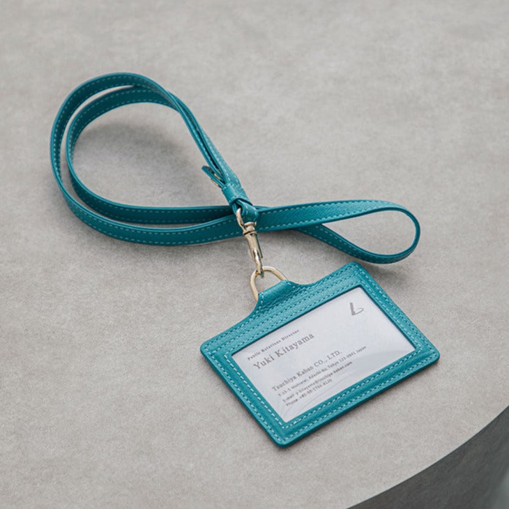 Cowhide  Clarte ID Card Case in Celadon Made in Japan