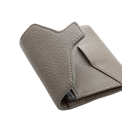 Cowhide  Clarte Envelope Card Case in Sand Made in Japan