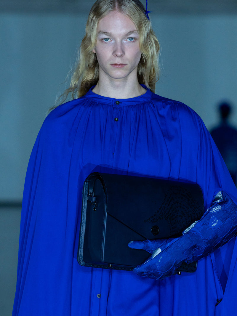 Steerhide (Nume Leather) 【SHINYAKOZUKA】BIG INVITATION WITH TSUCHIYA KABAN (ISSUE#7) in DAWN BLACK Made in Japan