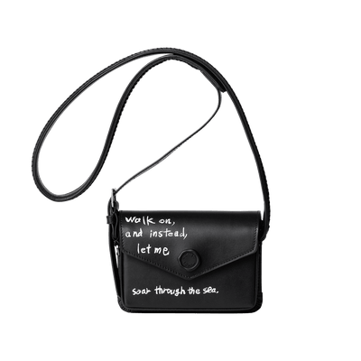 Steerhide (Nume Leather) 【SHINYAKOZUKA】MINI INVITATION WITH TSUCHIYA KABAN (ISSUE#7) in DAWN BLACK Made in Japan