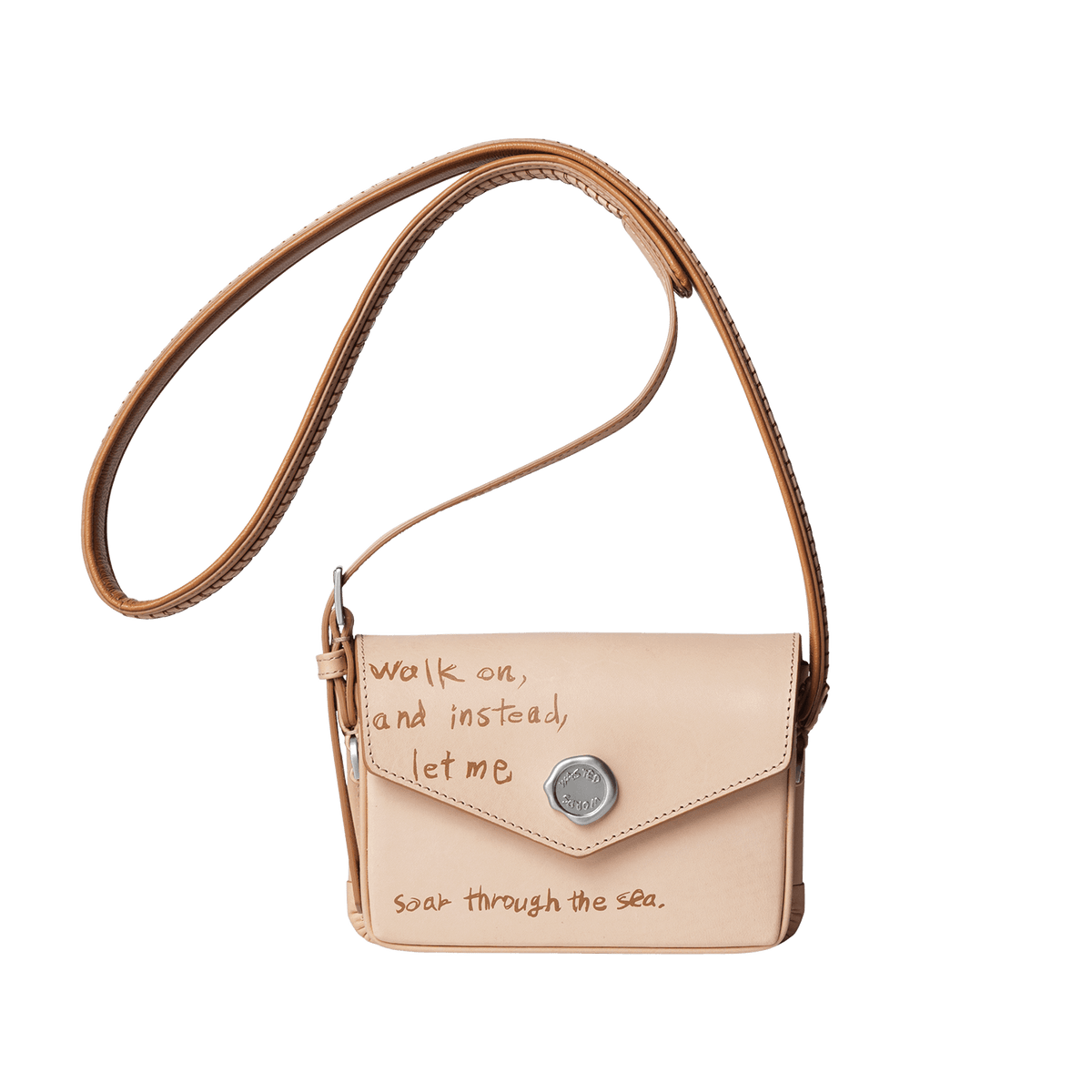 Bull Hide (Plain Nume Leather) 【SHINYAKOZUKA】MINI INVITATION WITH TSUCHIYA KABAN (ISSUE#7) in CAPPUCCINO Made in Japan