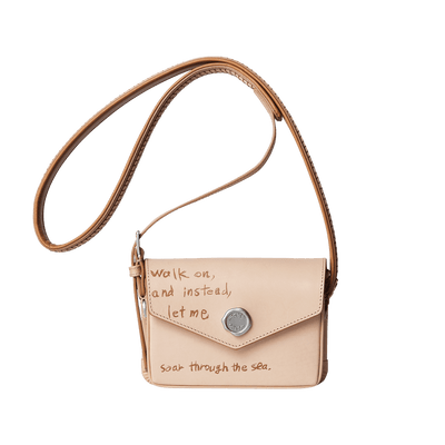 Bull Hide (Plain Nume Leather) 【SHINYAKOZUKA】MINI INVITATION WITH TSUCHIYA KABAN (ISSUE#7) in CAPPUCCINO Made in Japan