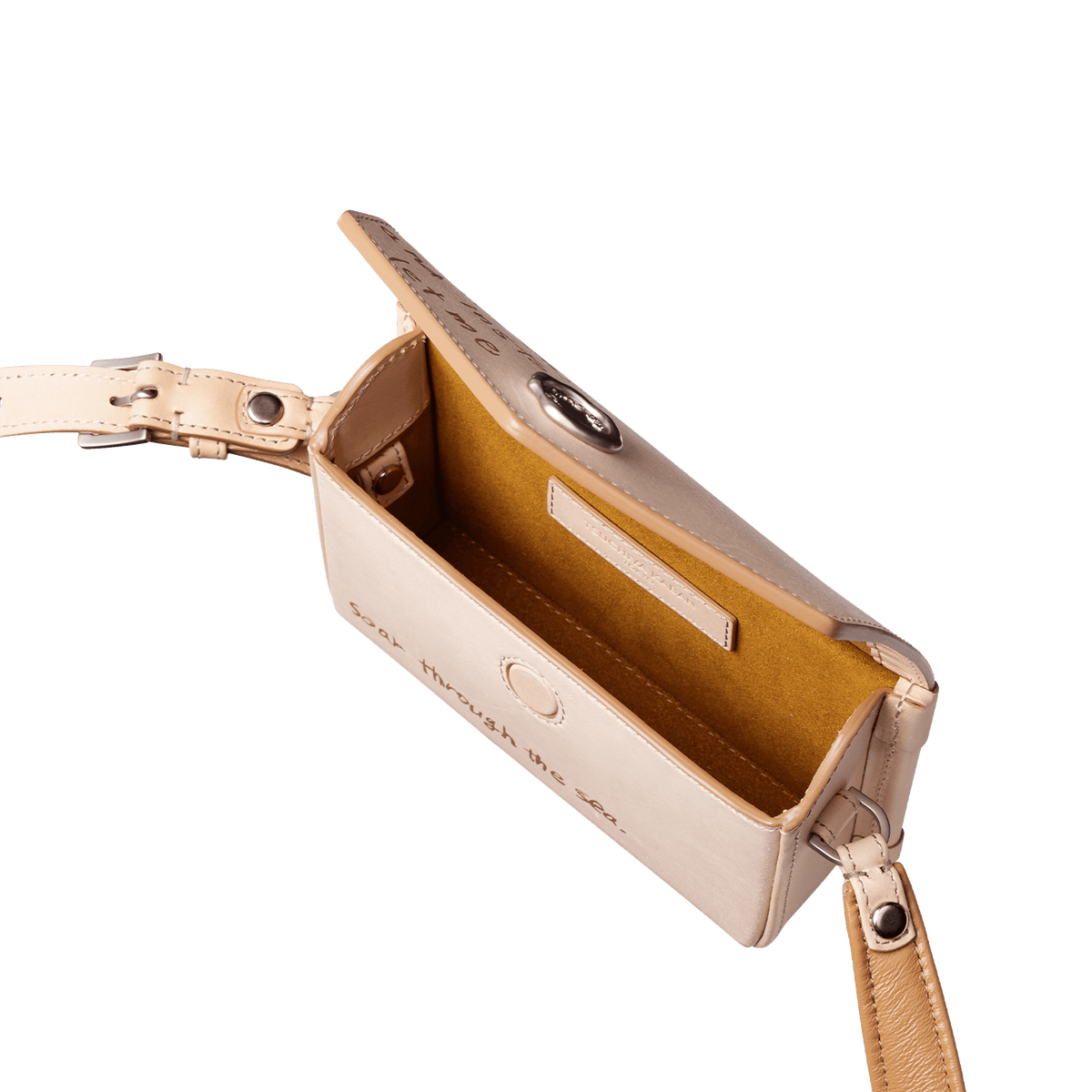 Bull Hide (Plain Nume Leather) 【SHINYAKOZUKA】MINI INVITATION WITH TSUCHIYA KABAN (ISSUE#7) in CAPPUCCINO Made in Japan