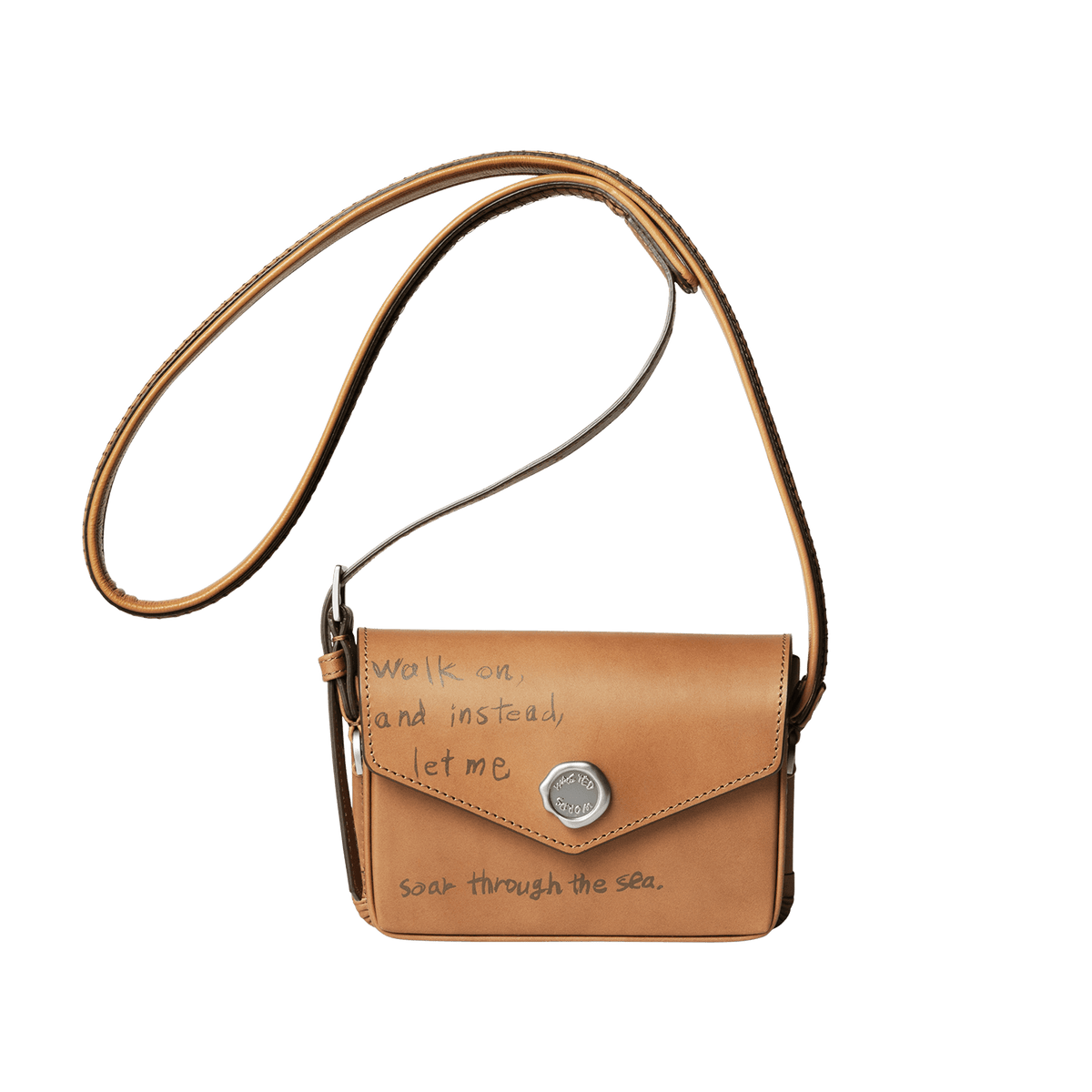 Steerhide (Nume Leather) 【SHINYAKOZUKA】MINI INVITATION WITH TSUCHIYA KABAN (ISSUE#7) in DARK MOCHA Made in Japan