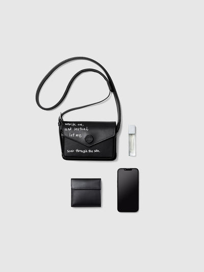 Steerhide (Nume Leather) 【SHINYAKOZUKA】MINI INVITATION WITH TSUCHIYA KABAN (ISSUE#7) in DAWN BLACK Made in Japan