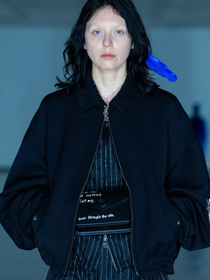 Steerhide (Nume Leather) 【SHINYAKOZUKA】MINI INVITATION WITH TSUCHIYA KABAN (ISSUE#7) in DAYBREAK NAVY Made in Japan