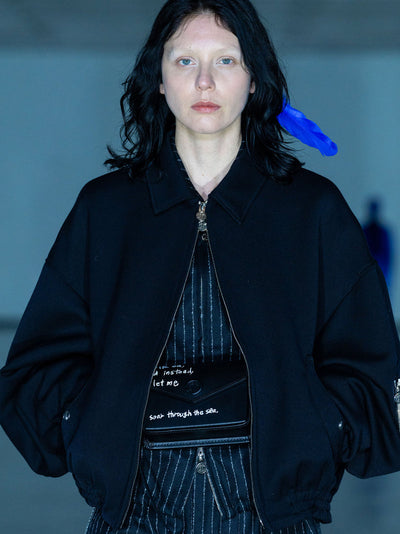 Steerhide (Nume Leather) 【SHINYAKOZUKA】MINI INVITATION WITH TSUCHIYA KABAN (ISSUE#7) in DAYBREAK NAVY Made in Japan