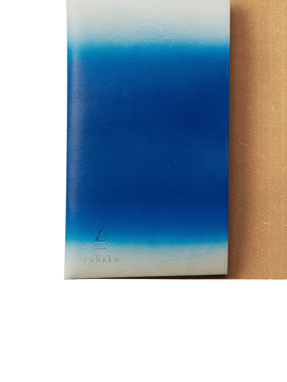 Bull Hide  Tsuchiya Kaban x  Yuhaku Gradient Book Cover in Sky Made in Japan