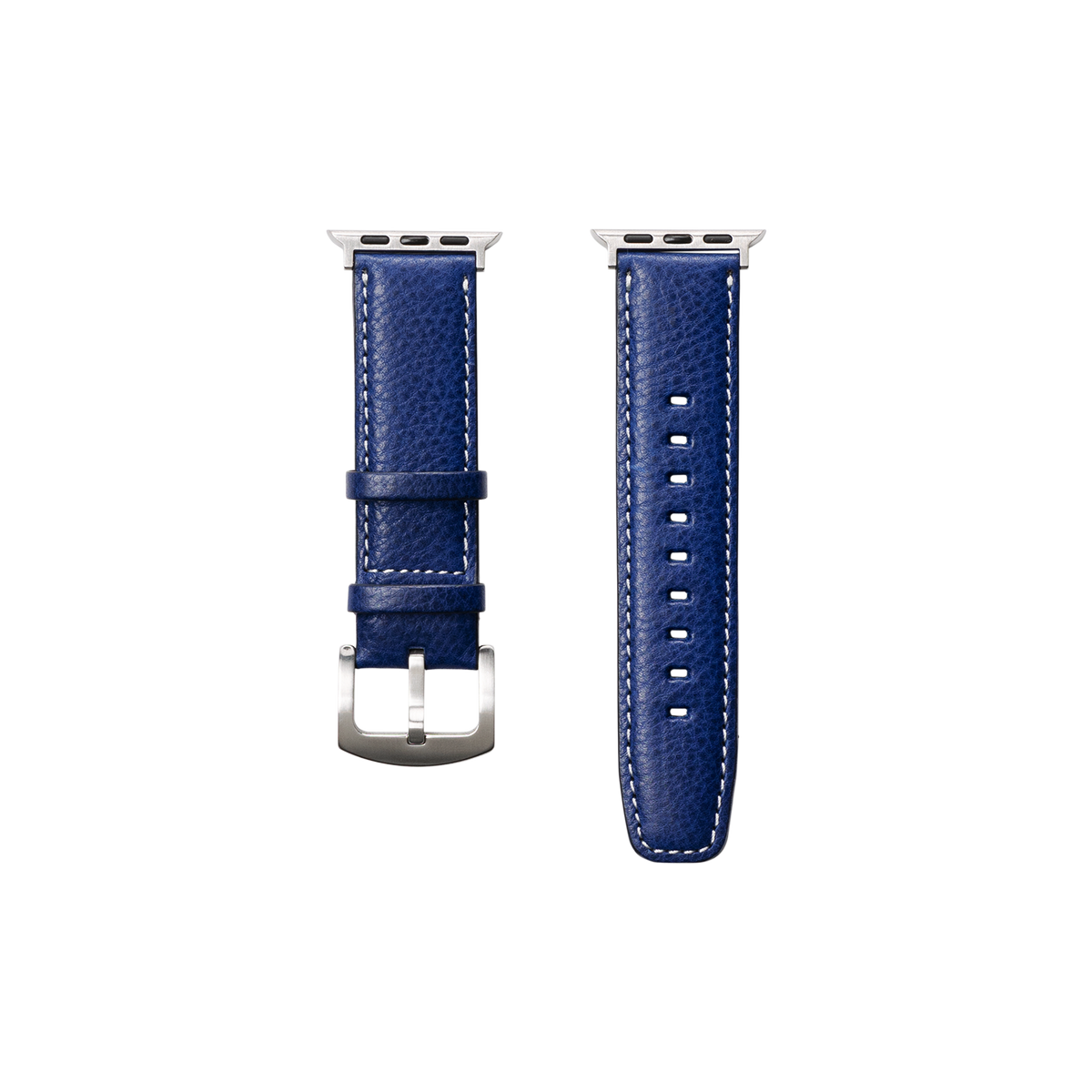 Cowhide (Vachetta Milled Leather) Urbano Apple Watch Leather Band in Lapis Blue  Made in Japan