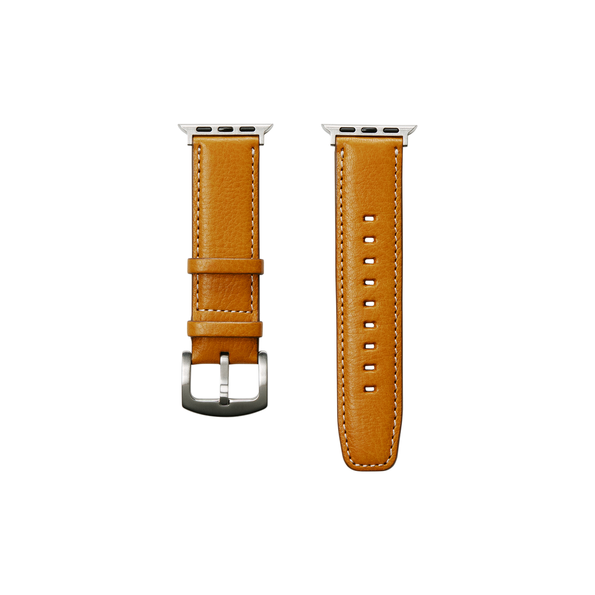 Cowhide (Vachetta Milled Leather) Urbano Apple Watch Leather Band in Camel Gold Made in Japan