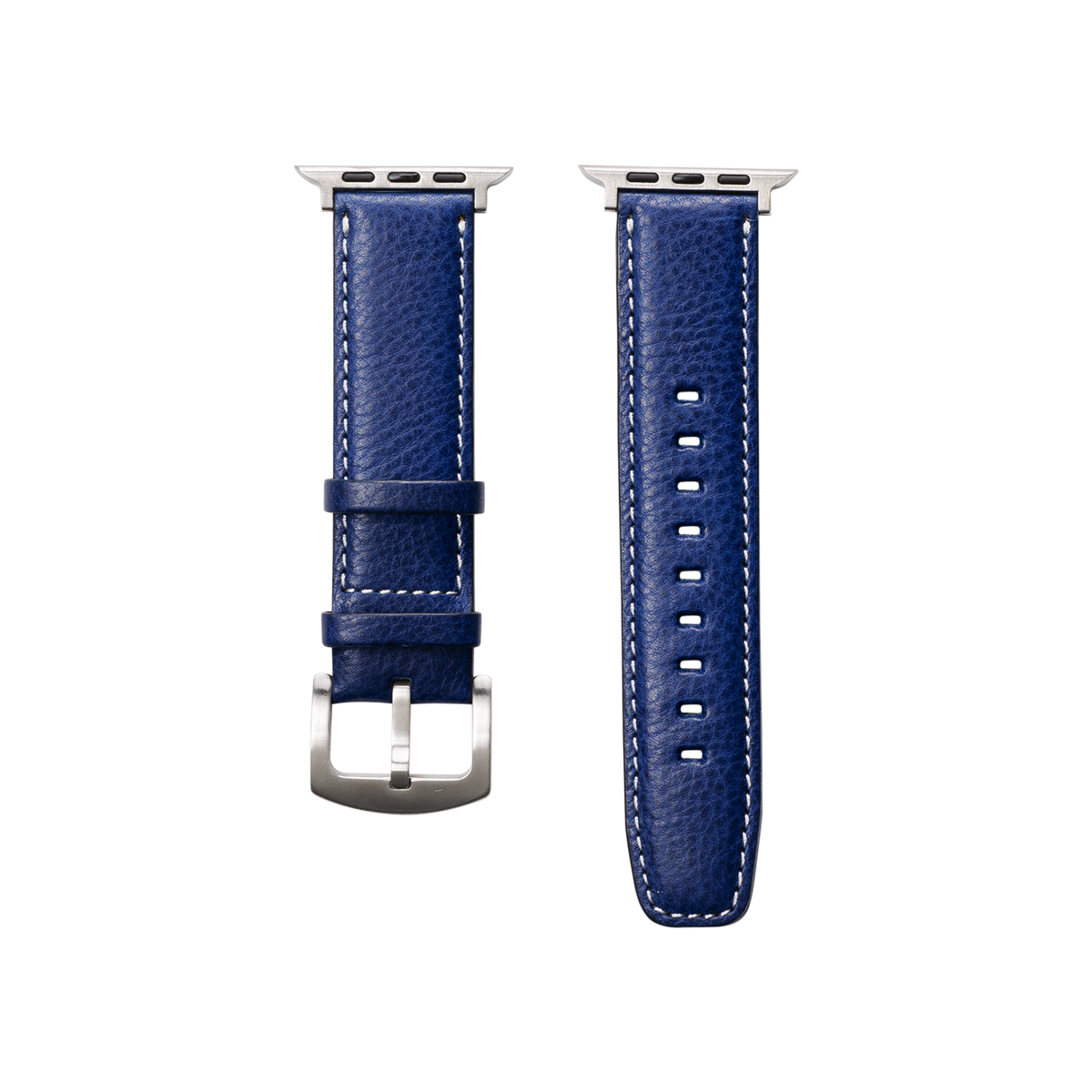 Cowhide (Vachetta Milled Leather) Urbano Apple Watch Leather Band in Lapis Blue  Made in Japan