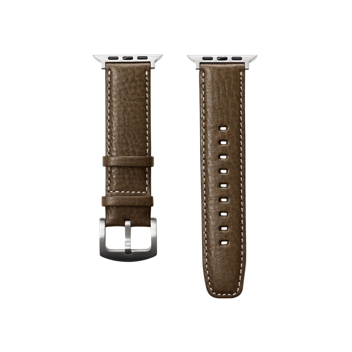 Cowhide (Vachetta Milled Leather) Urbano Apple Watch Leather Band in Dark Sand Made in Japan