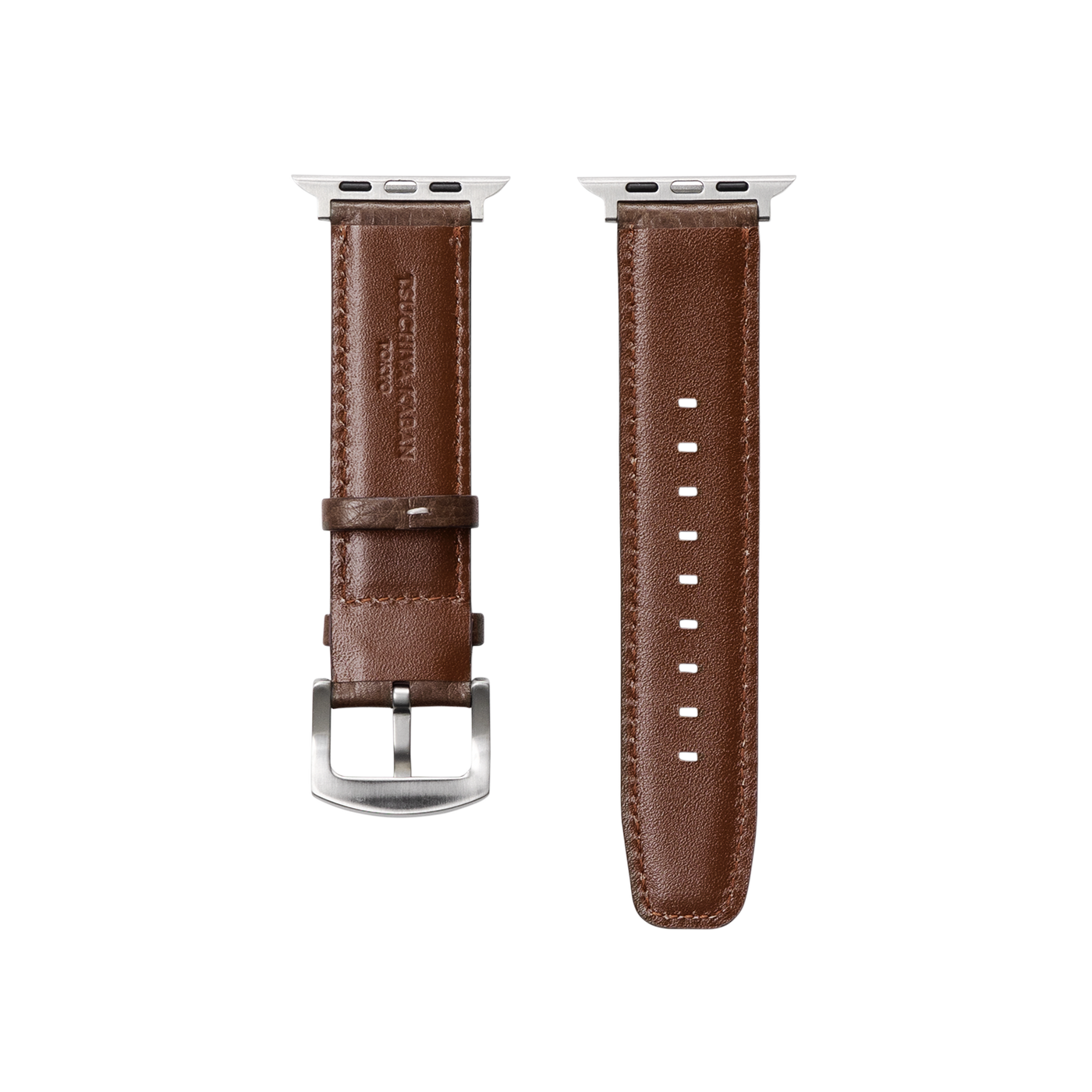 Cowhide (Vachetta Milled Leather) Urbano Apple Watch Leather Band in Camel Gold Made in Japan