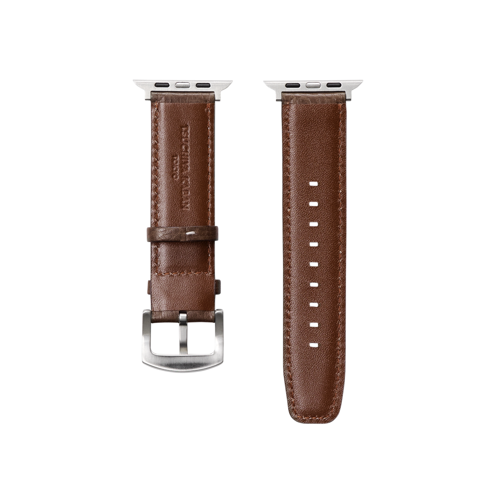 Cowhide (Vachetta Milled Leather) Urbano Apple Watch Leather Band in Lapis Blue  Made in Japan