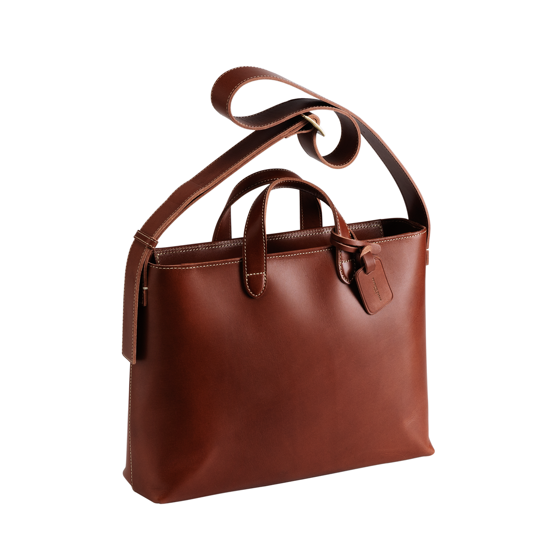 Diario 2Way Zip Medium Tote | Leather Tote | Tsuchiya Kaban