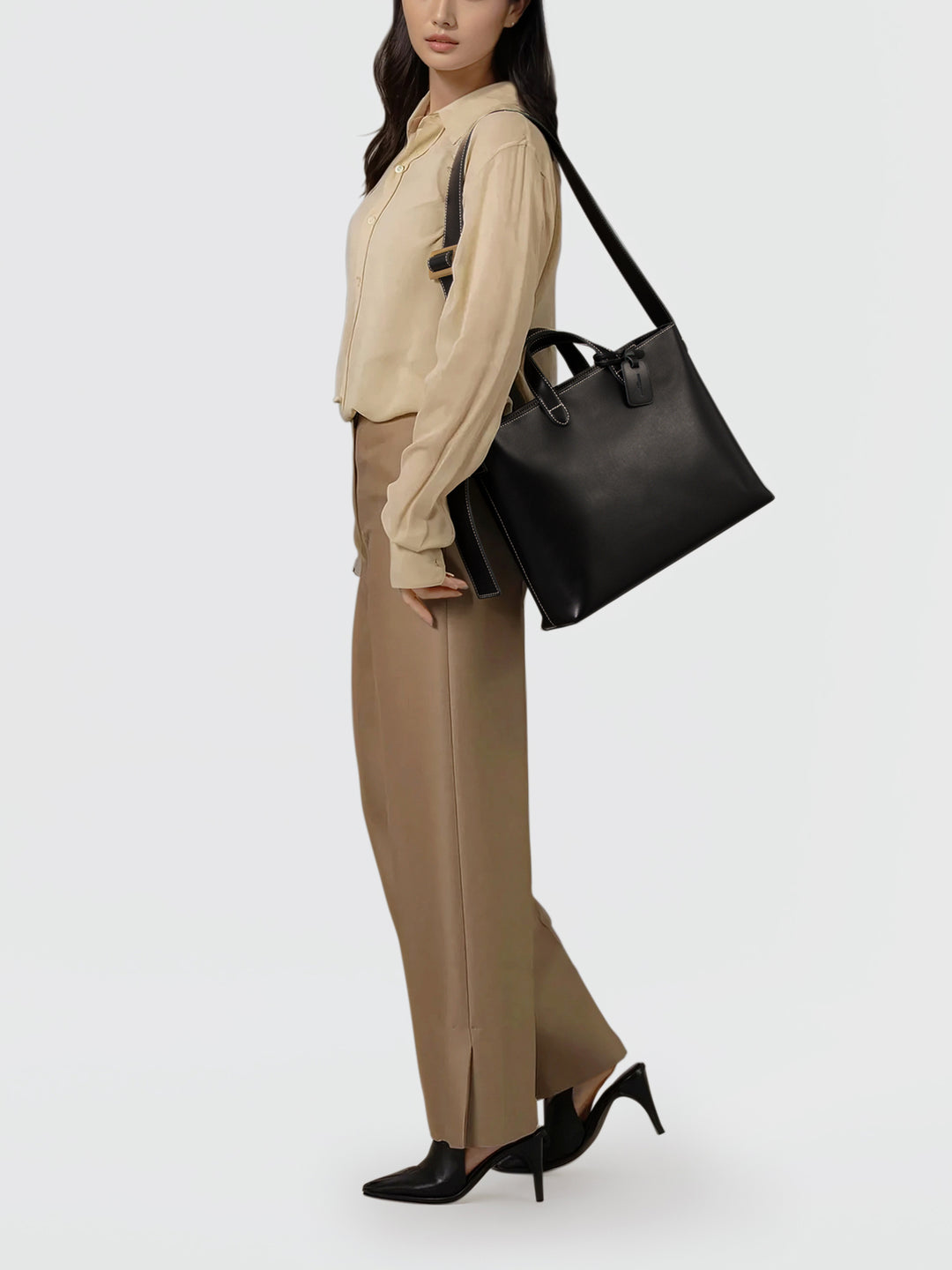 Diario 2Way Zip Medium Tote | Leather Tote | Tsuchiya Kaban