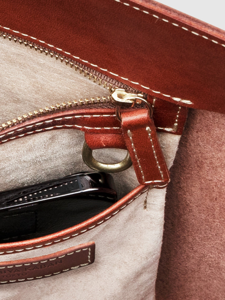 Diario Single Strap Tote | Leather Tote | Tsuchiya Kaban –Timeless